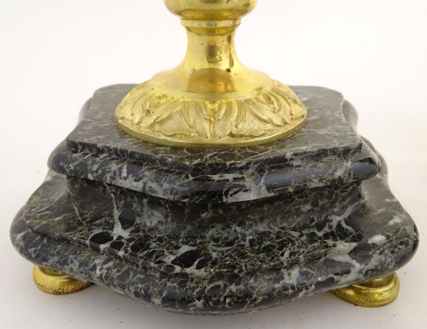 A pair of late 19thC grey marble garnitures of urn form with gilt metal handles and mounts. - Image 22 of 24