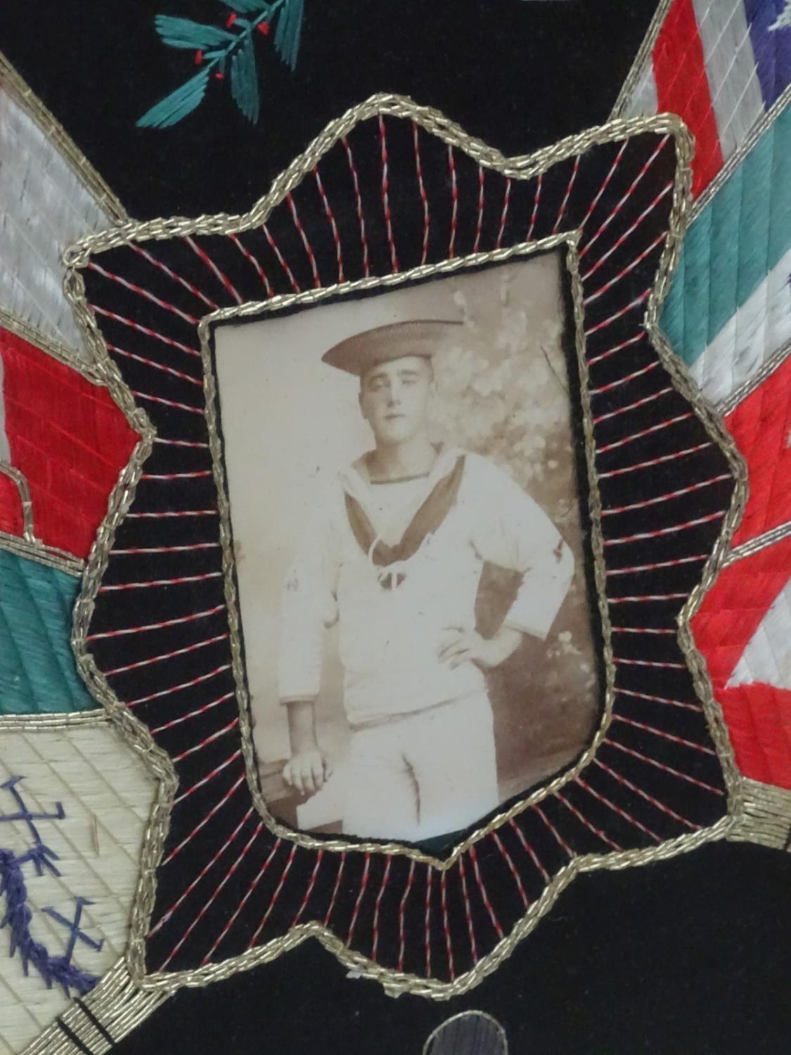 Militaria: a c1900 US Navy framed memento, entitled 'In Remembrance of my Cruise ie. China & Japan.' - Image 5 of 11