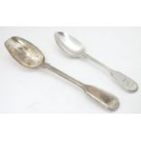 A Victorian silver Fiddle and Thread pattern tablespoon with an engraved armorial to handle,