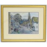 Initialled A. J. P, XX, English School, Watercolour and ink, Old Village, Shanklin, Isle of Wight, A