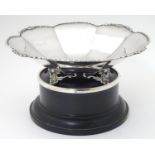 A silver bowl of octagonal form, hallmarked London 1930, stamped with retailed 'Sermon Torquay' with