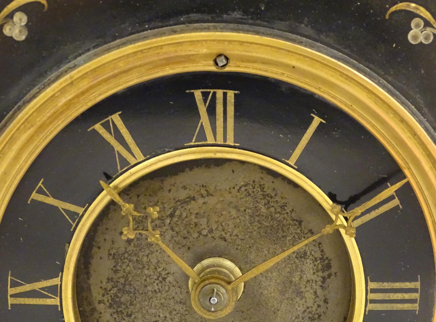 A 19thC slate and marble cased mantel clock, the cylinder movement by Thieble, with gilt - Image 22 of 26
