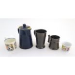 A quantity of assorted ceramics to include a Denby coffee pot, two Prinknash Abbey tankards, a