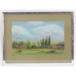 Cyril Jones, XX, Pastel on paper, A country landscape scene. Signed and dated 85 lower right.