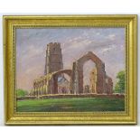 Frederick John 'Jack' Savage (1910-2003), Oil on board, A ruined Abbey, Signed lower right, with