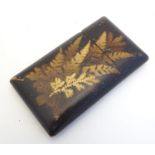 A Victorian treen fernware card case. Approx. 3 1/4" x 2 1/4" Please Note - we do not make reference