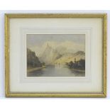 Manner of James Baker Pyne (1800-1870), XIX, Watercolour, A mountainous river landscape with