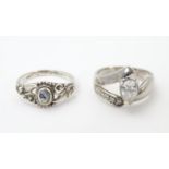 Two .925 silver dress rings (2) Please Note - we do not make reference to the condition of lots