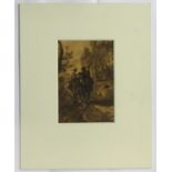 Follower of Francisco José de Goya (1746-1828), Charcoal on paper, Figures on horseback on a