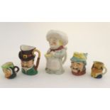 A quantity of assorted Toby character jugs, by makers such as Sylvac, Shorter & Son etc. Tallest