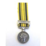 Militaria: a Victorian miniature South Africa Medal, with 1877 bar, 2" long (including ribbon.)