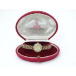 A mid-20thC cased Tudor by Rolex 'Royal' 9ct gold ladies' wristwatch, 5/8" dial, weight without