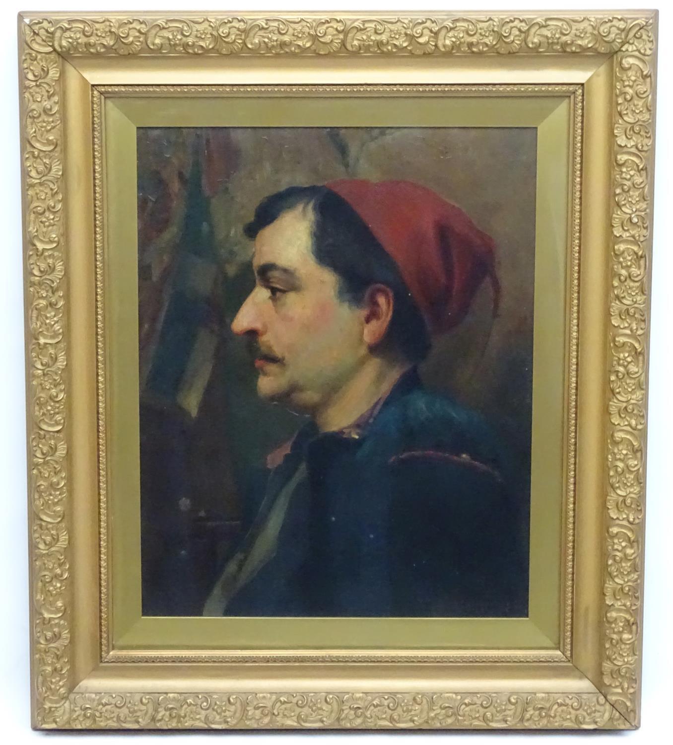 I. Carruthers, XIX, Maltese School, Oil on canvas, A portrait of a Continental sailor -