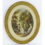 R. H. Mason, After Thomas Gainsborough (1727 - 1788), XIX, Watercolour and gouache, an oval,