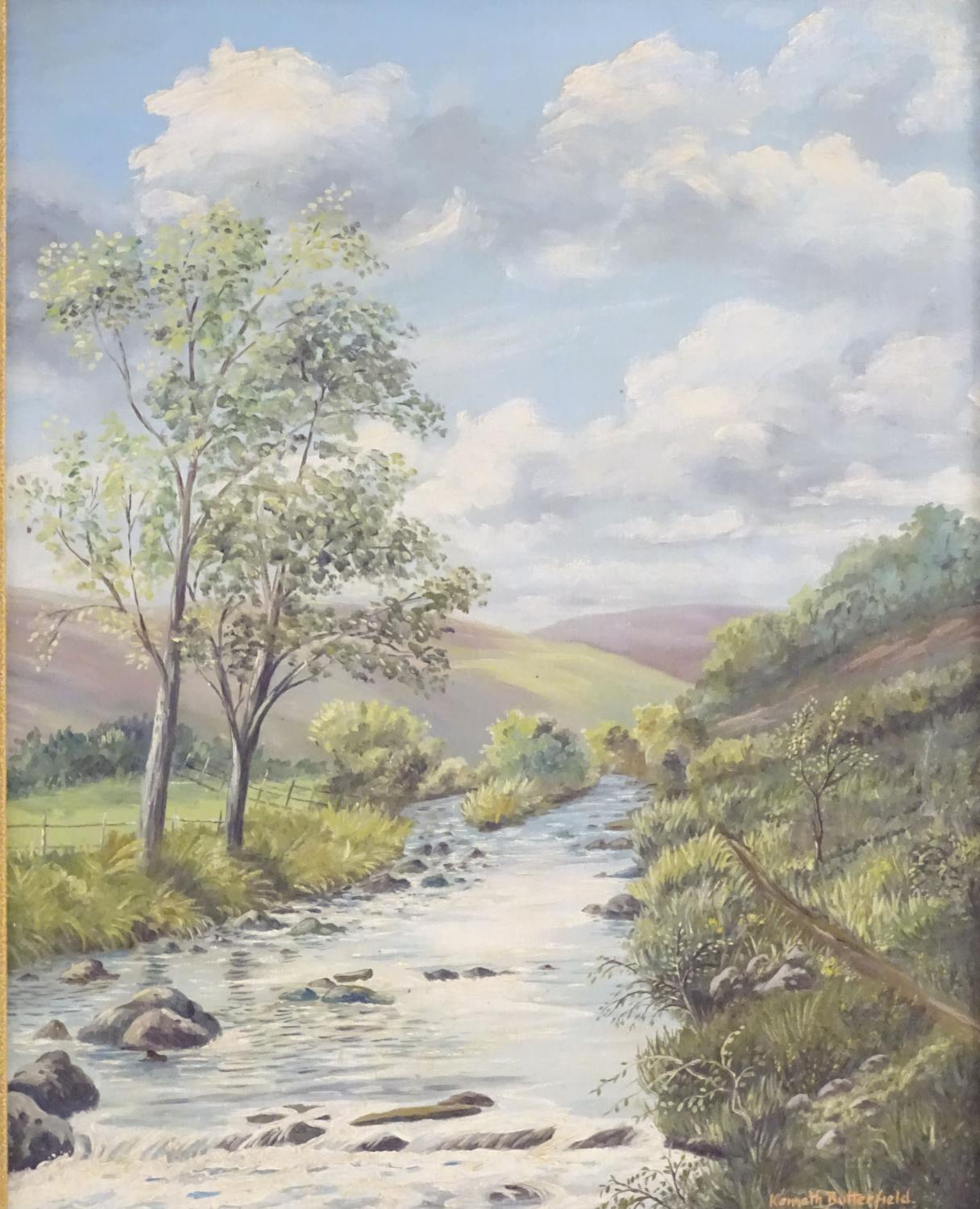 Kenneth Butterfield, XIX-XX, English School, Badgworthy Water, near the Doone Valley, A landscape - Image 4 of 6