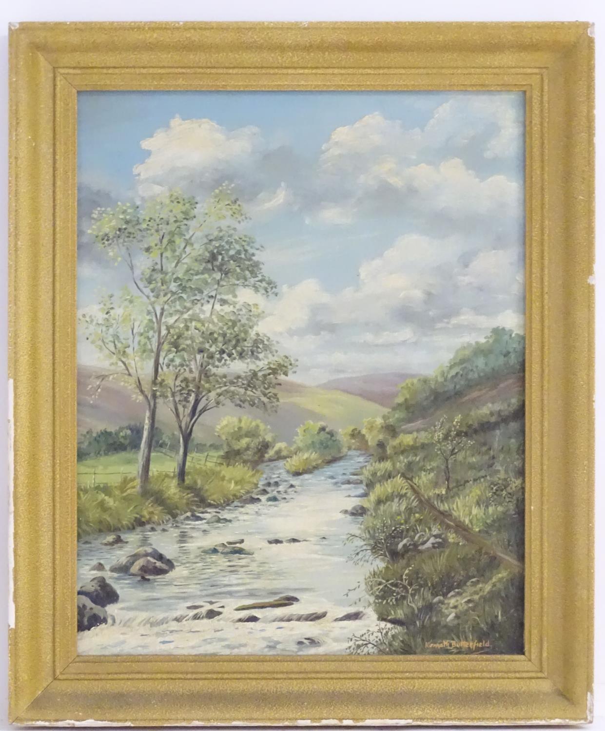 Kenneth Butterfield, XIX-XX, English School, Badgworthy Water, near the Doone Valley, A landscape