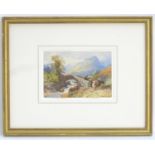 James Burrell Smith (1822-1897), English School, Watercolour, A mountainous landscape with a