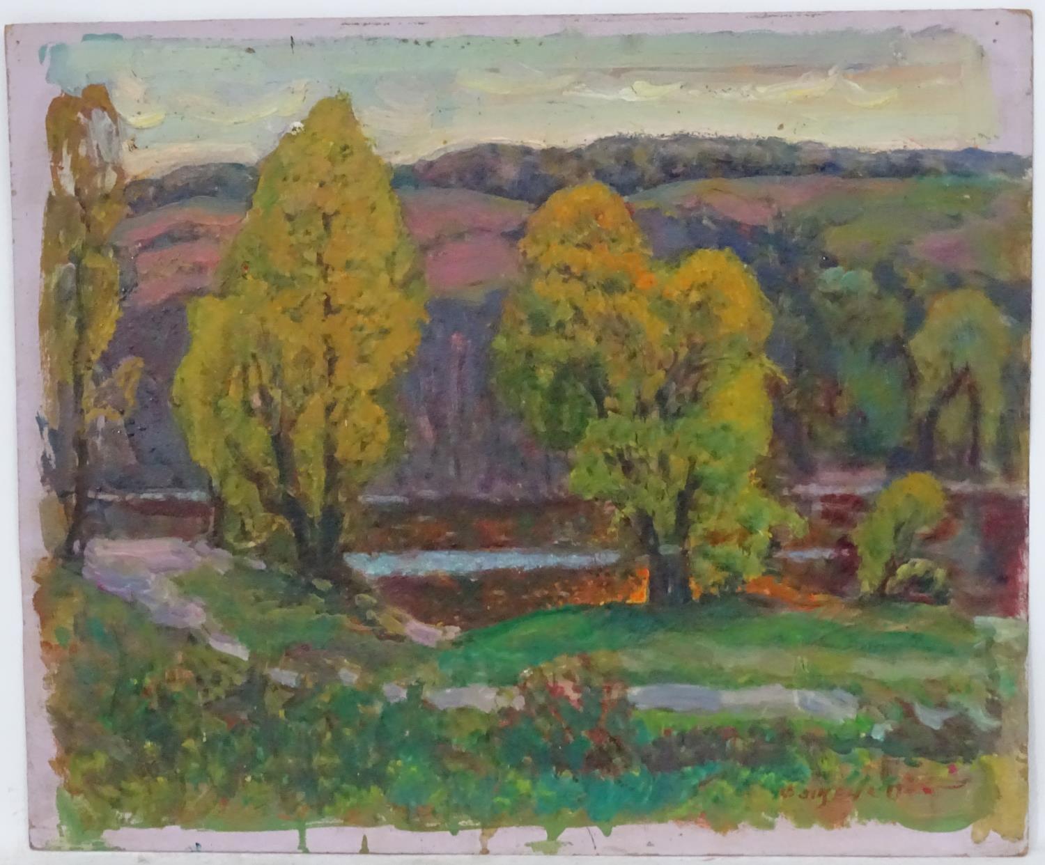 Leonid Gregorievich Fashchenko, (1937-2010), Ukrainian / Russian School, Oil on card, An autumnal