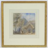 Attrib. James Holland (1799-1870), English School, Watercolour, Chingford Church, London, with