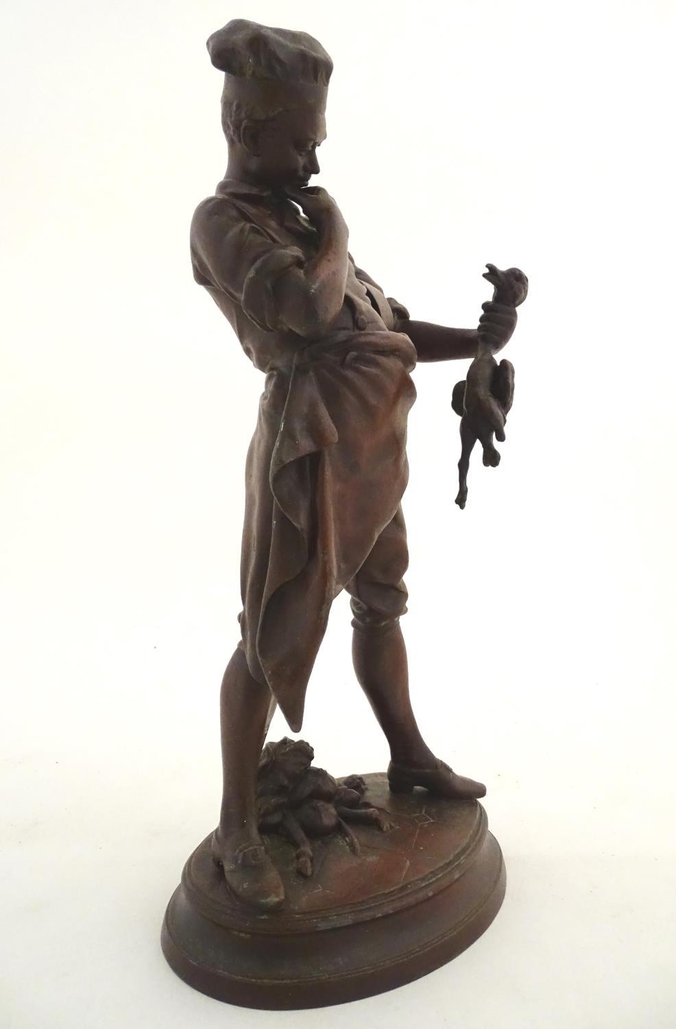 A cold painted spelter figure after Clément Léopold Steiner (1853-1899), The Chef, depicting a - Image 5 of 18