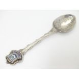 A silver souvenir spoon for Lymington, hallmarked Birmingham 1973. Approx. 4 1/4" long Please Note -