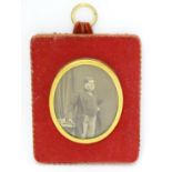 A framed 19thC photograph of John Paton of Crailing (1805-1889), miniature portrait photographed