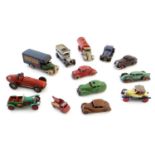 Toys: A quantity of diecast vehicles, to include a Tri-Ang Minic Transport truck, a Corgi Classics