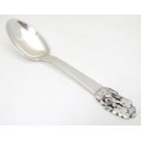 Scandinavian silver: A .830 silver souvenir spoon for 1991, maker Cohr. Approx. 6" long Please