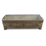 Garden & Architectural, Salvage: a mid-20thC window box planter, of brass construction with