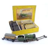 Toys: A boxed Hornby Gauge O clockwork train set, the Aberdonian L.N.E.R., with track, engine and