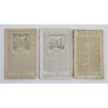 'The Gentleman's Magazine', three issues from 1818 (containing a 'Tactical Review of the Battle of