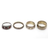 4 assorted rings including 3 silver examples (4) Please Note - we do not make reference to the