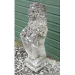 Garden & Architectural, Salvage: an early-to-mid 20thC reconstituted stone statue, formed as a