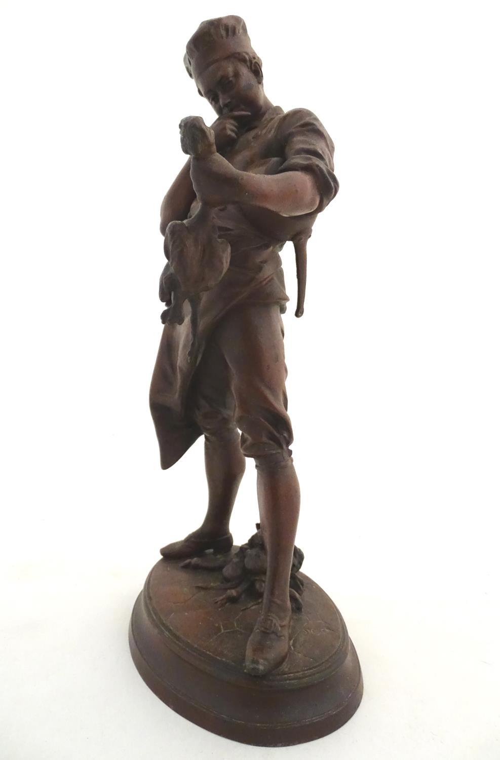 A cold painted spelter figure after Clément Léopold Steiner (1853-1899), The Chef, depicting a - Image 8 of 18