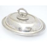 A late 19th / early 20thC silver plate entre / serving dish and cover. Approx. 1" wide Please Note -