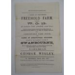 Buckinghamshire local interest: a Victorian property auction advertising prospectus/catalogue, 'A