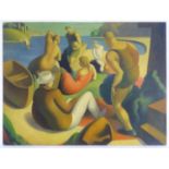 Manner of Thomas Hart Benton (1889 ? 1975), American School, Oil on canvas laid on board, Art Deco