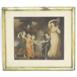 After George Romney (1734-1802), Coloured print, The Gower Family, The Children of Granville dancing