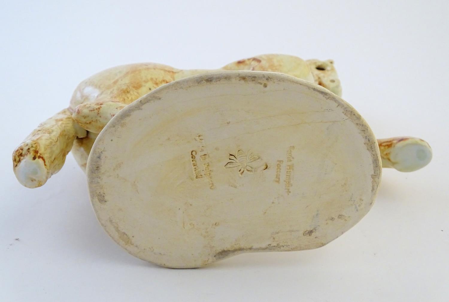 A Paula Humphries studio pottery model of a horse on an oval base. Marked under with impressed bee - Image 2 of 9