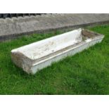 Garden & Architectural, Salvage: an early-20thC reconstituted stone enameled trough/planter,