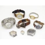 Assorted wristwatches, comprising examples by Emerich Meerson, Claude Valentini, Tissot, Sutus,