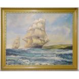 James Blade, XX, Marine School, Oil on canvas, The Corvettes, HMS Active the and HMS Bacchan. Two
