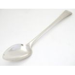A Geo III Old English pattern silver serving spoon hallmarked London 1808 maker Peter & William