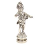 A Victorian silver desk / hand seal of cherub form. Hallmarked London 1890. 2" high Please Note - we