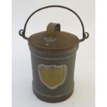 Kitchenalia: a galvanised steel and brass dairy can, by Boucher, Giles & Co, Dairy Engineers