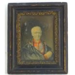 After George Baxter (1804-1867), Coloured print, A miniature portrait of Arthur Wellesley, 1st