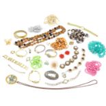 A quantity of assorted costume jewellery to include beads, dress watches etc. Please Note - we do