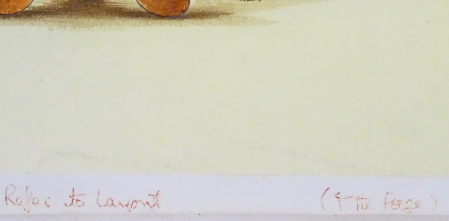 Colin Petty, XX, English School, Watercolour, bodycolour and ink on paper, Title page for a Victoria - Image 6 of 6