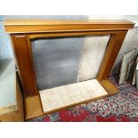 A mahogany fire surround and base Please Note - we do not make reference to the condition of lots