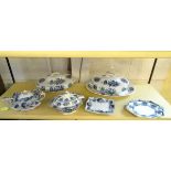 A quantity of late 19thC ceramics comprising W. Adams & Co. 'Poppy' pattern oval platter and two